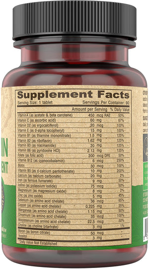 DEVA Vegan Multivitamin for Women & Men with Iron, Vitamin C, E, B Complex Vitamins, Zinc, 90 Tiny Tablets DEVABuy Supplements Australia