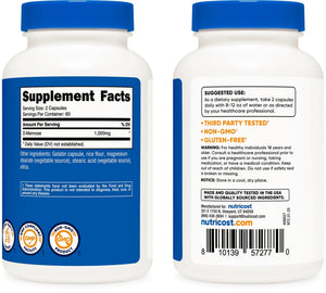 Nutricost D-Mannose 1000mg Per Serving, 120 Capsules - 500mg Per Capsule, Urinary Tract Health, Non-GMO and Gluten Free (Pack of 2) NutricostBuy Supplements Australia