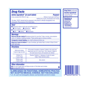 Boiron Arnica 30C Tablets for Pain Relief from Muscle Pain, Joint Soreness, Swelling from Injury or Bruises - 60 Count BoironBuy Supplements Australia