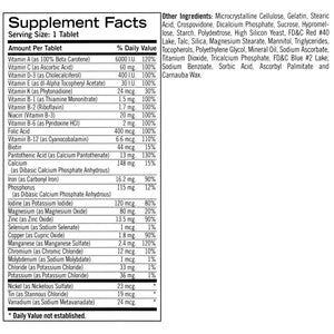 Geritol Multi-Vitamin Nutritional Support Tablets, Balance of 26 Essential Vitamins and Minerals, 100-Count Bottles (Pack of 2) Geritol