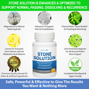 Stone Solution Capsules- Natural Dissolver, Kidney Stone Support & Kidney Cleanser Chanca Piedra Stone Breaker Gallbladder Cleanse, Flush & Stop Recurrence, Stone Relief 60 Servings Kidney RestoreΒ buy supplements Au