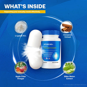 NutraRize (3 Pack) Arthro MD+ Capsules, Official Arthro MD Joint Support, All Natural Formula to Support Flexibility and Mobility, Premium Pills for Healthy Joints, Arthro M D Review (180 Capsules) NutraRizeBuy Supplements Australia