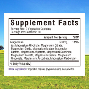 Innate Vitality 12-in-1 Magnesium Complex, 500 mg Elemental Mag, with Magnesium Glycinate Malate Taurate Aspartate & More, Non-GMO, for Nerves, Sleep, Heart, Energy, 120 Veg Caps Innate Vitality buy supplements Au