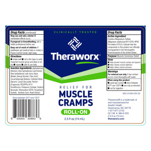 Theraworx Relief for Muscle Cramps Roll-On Fast-Acting Muscle Spasm, Leg Soreness with Magnesium Sulfate - 2.5 oz - 1 Count TheraworxBuy Supplements Australia