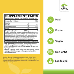 Terry Naturally Curamin Extra Strength - Curcumin & Boswellia Supplement for Healthy Circulation Support - Turmeric Supplement to Support Joints, Muscle Health & Endorphin Production - 30 Tablets Terry NaturallyBuy Supplements Australia