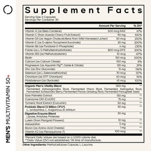 Codeage Men's Multivitamin 50+ Supplement - Essential Vitamins for Men Over 50 Years Old, Minerals, CoQ10, Turmeric, Saw Palmetto, Maca, Panax Ginseng, Probiotics & Botanicals - Non-GMO - 90 Capsules CodeageBuy Supplements Australia