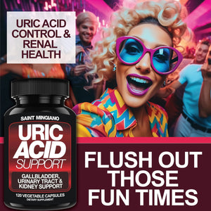 Saint Mingiano Uric Acid Flush for Gout Support -120 Capsules - Supports Kidney Cleanse Detox & Repair, Gallbladder & Urinary Tract Issues - Essential for Detox & Joint Support - Cranberry Extract Saint MingianoBuy Supplements Australia