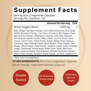Fruit and Veggies Supplement – 480 Total Vegetarian Capsules | Balance of Natural 40 Whole Fruits & Veggies Blend | Fresh Superfood Formula with Vitamins and Minerals – Non-GMO NatureBellBuy Supplements Australia