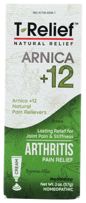 T-Relief Extra Strength Arthritis Cream Arnica +12 Pain Relieving Natural Medicines Help Soothe Soreness Stiffness Aches & Pains in Joints Naturally - 3 oz MediNaturaBuy Supplements Australia