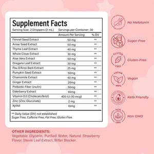 NutraPeaks Kids Liquid Botanical Drops β Natural Blend with Prebiotics, Chamomile, Ginger & Elderberry β Sugar-Free, Alcohol-Free, Non-GMO β 2 fl oz NutraPeaksBuy Supplements Australia