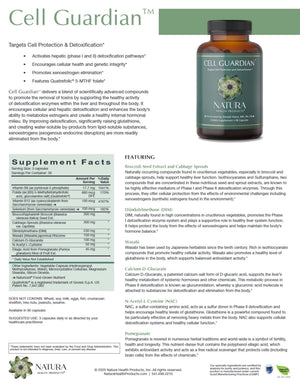 Natura Health Products Cell Guardian Supplement - Targets Cell Protection & Detoxification - Featuring Broccoli Seed Extract, Cabbage Sprouts, Diindolylmethane (DIM), & Wasabi (90 Capsules) Natura Health Products buy supplements Au