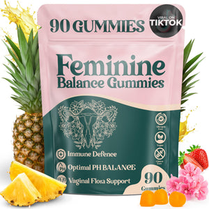 ORGANIC UPLIFT Premium Feminine Balance Gummies - for Women’s Health & Wellness - Immune Support - Vegan, Gluten-Free - Hawaiian Pineapple - 90 Gummies - 45 Servings ORGANIC UPLIFTBuy Supplements Australia
