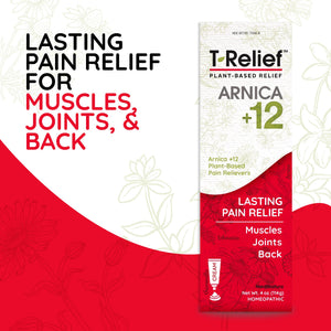 T-Relief Arnica +12 Cream Natural Relieving Actives for Back Pain Joint Soreness Muscle Aches & Stiffness, Whole Body Fast Acting Relief for Women & Men - 4 oz (4 Pack) MediNaturaBuy Supplements Australia