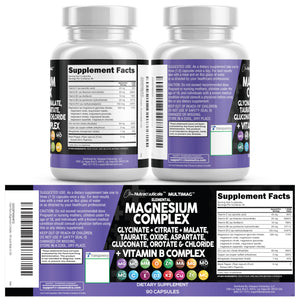 Clean Nutraceuticals Magnesium Complex with Magnesium Glycinate Citrate Malate Oxide Taurate Aspartate Orotate & Mag Chloride, Zinc Copper Manganese (90 Count (Pack of 2)) Clean Nutraceuticals buy supplements Au