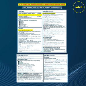 Advil Dual Action With Acetaminophen And Ibuprofen (2 Dose Equivalent) For 8 Hour Pain Relief, Coated 144 Ct Caplets And 2 Ct. Sample Of Advil PM AdvilBuy Supplements Australia