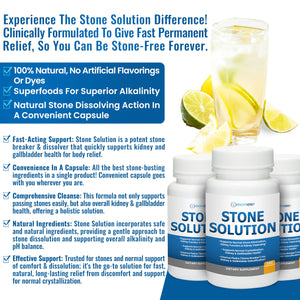 Stone Solution Capsules- Natural Dissolver, Kidney Stone Support & Kidney Cleanser Chanca Piedra Stone Breaker Gallbladder Cleanse, Flush & Stop Recurrence, Stone Relief 60 Servings Kidney RestoreΒ buy supplements Au