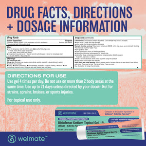 WELMATE - Diclofenac Sodium Topical Gel 1% (5.29 oz) - Arthritis Pain Reliever & Mobility Aid - Pain Relief Cream/Gel WELMATEBuy Supplements Australia