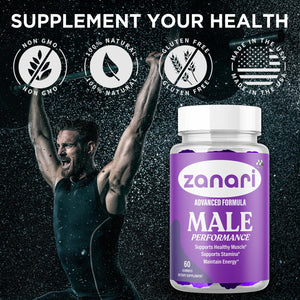 Zanari Gummies, Official Zanari Gummys for Men with All Natural Ingredients, Advanced Formula for Optimal Health & Total Wellness Support with Maximum Strength Active Lifestyle Vitamins (60 Gummies) MJO buy supplements Au