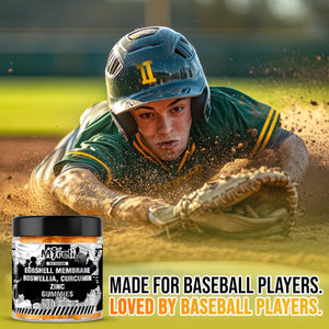 MYRELI Eggshell Membrane 400mg, Boswellia 300mg, Curcumin 250mg & Zinc 20mg Gummies - Baseball Athlete Joint Support, Flexibility, Recovery, Antioxidant, Energy, Endurance - Vegan, Non-GMO, 60 Gummies MYRELIBuy Supplements Australia