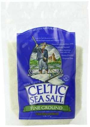 Celtic Sea Salt Fine Ground – Unrefined Mineral Salt, Sustainably Harvested, GMP Certified, Lab Tested – Baking, Cooking, Hydration, Everyday Use – 1 lb Resealable Bag