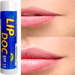 Amish Origins SPF 15 Medicated Lip Doc Balm - All Natural Ingredients, Deep Moisturizing Potent Formula for Chapped and Cracked Lips, All Refreshing Essential Oils, 3 Pack