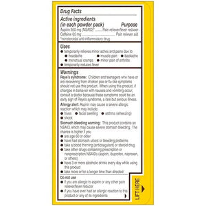 Bayer® Rapid Relief, Dissolvable Raspberry Flavor, Powder Packs with Aspirin & Caffeine, Fast Acting Headache Relief, Muscle and Body Pain Reliever, 30ct BayerBuy Supplements Australia