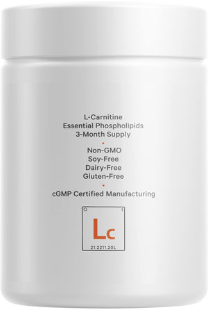 Codeage Liposomal L-Carnitine+ Supplement - 500 mg L-Carnitine L-Tartrate per Serving - Free-Form Amino Acid - Carnitine - Liposomal Delivery - Vegan, Non-GMO, Gluten-Free - 90 Capsules CodeageBuy Supplements Australia
