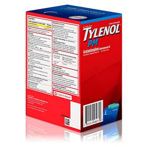 Tylenol PM Extra Strength Nighttime Pain Reliever Sleep Aid Caplets with Acetaminophen & Diphenhydramine HCl, Relief for Nighttime Aches & Pains, Travel Size, 50 Packs of 2 Caplets TylenolBuy Supplements Australia