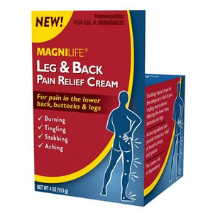 MagniLife Leg & Back Pain Relief Cream (4 oz), Topical Support for Leg Pain & Lower Back Discomfort, Fast Absorbing, No Residue, Mild Scent, Massage-in Formula MagniLifeBuy Supplements Australia