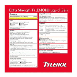 Tylenol Extra Strength Liquid Gels, Fast, Strong Pain Relief, Fever Reducer for Adults with 500 mg Acetaminophen, Fast-Acting Liquid Gel Capsules for Headaches & Minor Pain Relief, 75 Count TylenolBuy Supplements Australia