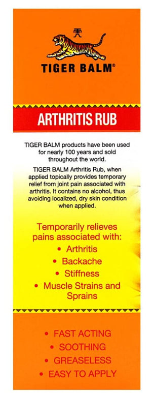Tiger Balm Arthritis Rub, 4 oz. – Sore Muscle and Joint Relief Cream – for Use with Rheumatoid Arthritis and Carpal Tunnel – Effective Muscle Relief Rub - 2 Pack Tiger BalmBuy Supplements Australia