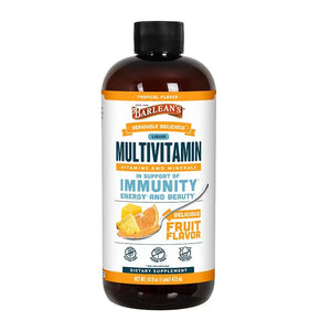 Barlean's Liquid Multivitamin for Women, Men & Kids, 21 Essential Vitamins & Minerals, Includes Biotin, B-Complex Barlean's