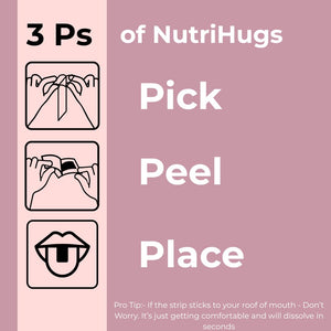 NutriHugs Daily Multivitamin Dissolving Strips - Vitamins A, B-Complex, C, D3 and K2 - 11 Essential Vitamins & Minerals - Vegan, Sugar-Free, Fast-Absorbing Oral Thin Film - Doctor-Founded - 30 Count MedHugsBuy Supplements Australia