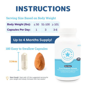 5-in-1 Bio-Heal® Probiotic Capsules for Kids, Men & Women - Best Supplement for Brain Function, Gut Health & Constipation - Shelf Stable & Fortified with Vitamins, Minerals & Prebiotics All-Star NutritionBuy Supplements Australia