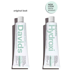 Davids Hydroxi Fluoride Free Nano Hydroxyapatite Toothpaste for Remineralizing, Sensitive Support, Whitening, Antiplaque, SLS Free,
