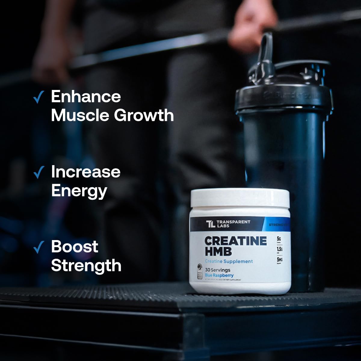 Transparent Labs Creatine HMB (30 Servings, Strawberry Lemonade) & Creatine HMB (30 Servings, Tropical Punch)
