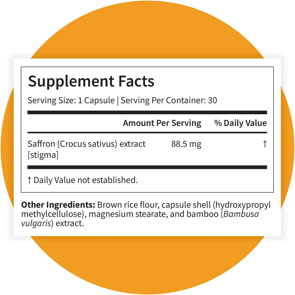 Pattern Wellness Saffron Extract – Mood & Wellness Support – 88.5mg Saffron Supplement – Non-GMO & Gluten-Free – 30 Vegetable Capsule