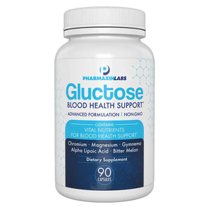 Gluctose Blood Health Support Supplement - Advanced Formula for Men & Women - Chromium, Magnesium, Alpha Lipoic Acid, Bitter Melon, Gymnema - 90 Day Supply / 90 Capsules Pharmaxin LabsBuy Supplements Australia