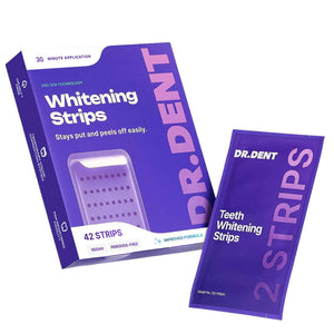 DRDENT Purple Teeth Whitening Strips 21 Treatments - Safe for Enamel - Non Sensitive Teeth Whitening