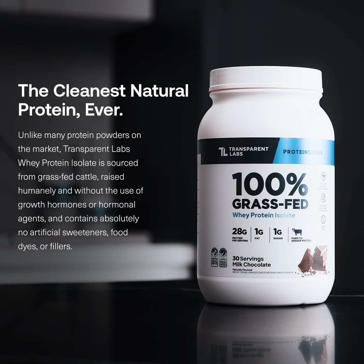 Transparent Labs Grass-Fed Whey Protein Isolate (30 Servings, Milk Chocolate) & Creatine HMB (30 Servings, Strawberry Lemonade)