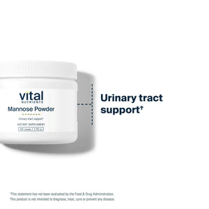 Vital Nutrients Mannose Powder 50g - Vegan D-Mannose Supplement for Urinary Tract and Bladder Support - Gluten, Dairy, Soy Free - Non-GMO - 25 Servings Vital NutrientsBuy Supplements Australia