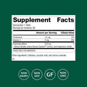 Standard Process Thymex - Cytosol Extract Dietary Supplement for Immune Health - Gluten-Free, Non-Dairy, & Non-Soy - 90 Tablets (90 Servings) Standard Process Inc.Buy Supplements Australia