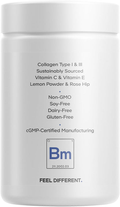 Codeage Biotin Marine Collagen Peptides - Wild-Caught Marine Collagen Types I & III, Biotin, Vitamins C & E, Hyaluronic Acid, Amino Acids, Fruit and Herb Blend, Non-GMO - 120 Capsules
