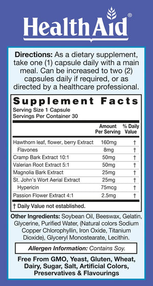 RelaxEase, Herbal Blend to Support Harmony and Tranquility, Once Daily, 30 ct, Helps Promote Health and Relaxation HealthAid buy supplements Au