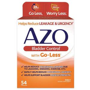 AZO Bladder Control with Go-Less Daily Supplement | Helps Reduce Occasional Urgency & Leakage | 54 Count Cranberry Urinary Tract Health | 100 Softgels AZOBuy Supplements Australia