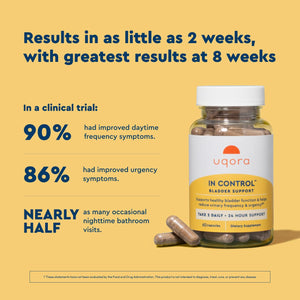 Uqora in Control Bladder Support - Daily Bladder Care & Support for Urinary Comfort - Made with botanicals, Like Horsetail & Spicebush - Gluten-Free & Vegetarian - 60 Capsules UqoraBuy Supplements Australia