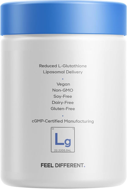 Codeage Liposomal Glutathione 1000 mg Supplement, High-Potency Reduced L-Glutathione - Liposomal Delivery - Phospholipids - Non-GMO, Gluten-Free - 60 Capsules
