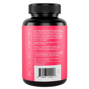 Vital Vitamins Women's Multivitamin Complex - Made with Multi-Collagen Blend, Hyaluronic Acid, & MSM - Beauty Multivitamins - with Vitamin A, C, E, B6, B12, D3-60 Capsules Vital VitaminsBuy Supplements Australia