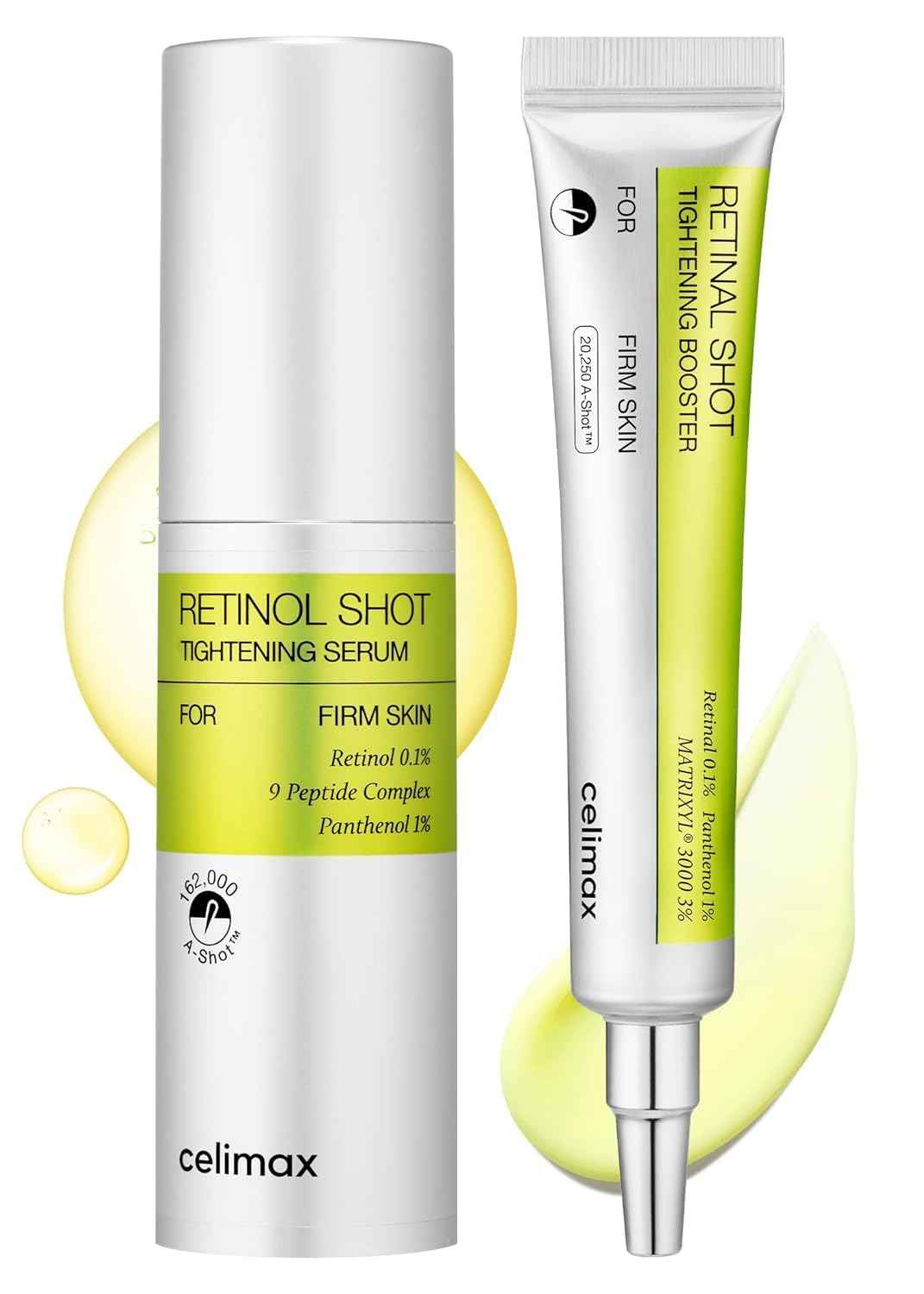 celimax Retinal Booster 15ml + Retinol Serum 30ml, Anti-aging Gifts for Women, Korean Skin Care