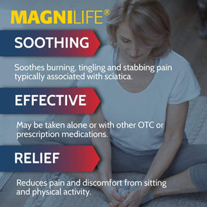 MagniLife Leg & Back Pain Relief Tablets,125 Ct, Fast-Acting Pain Relief Naturally Soothes Burning, Tingling & Stabbing Aches, Symptomatic or Preventative, Non-Habit Forming Quick-Dissolve Tablets MagniLifeBuy Supplements Australia